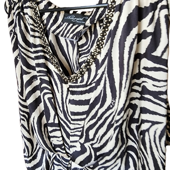 SHOWGIRL playsuit slinky animal print size 8 - Picture 9 of 11